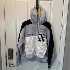 Gr. L - Nike Zip Up High Neck Logo Embroidered Swoosh Hoodie Black - Bild 1 von 10