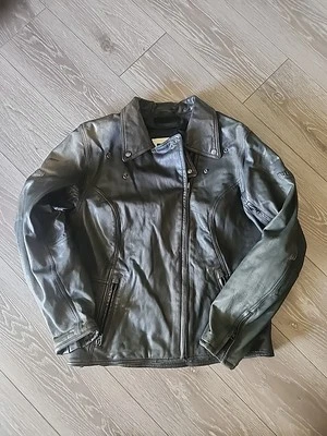 PRECIOSA CHAQUETA DE CUERO TRIUMPH MOTOCICLETAS ASPECTO VINTAGE PARA HOMBRE TALLA GRANDE Foto 1 de 4