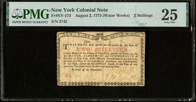 1775 NEW YORK, American Revolution Colonial Currency Note Banknote, NY-173 PMG - Image 1 of 4