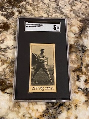 Noticias deportivas Napoleon Nap Lajoie 1916 espalda en blanco M101-5 #95 SGC 5 nueva losa rara Foto 1 de 2