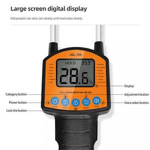 Probador de humedad portátil profesional Medidor de humedad de heno Sensor de humedad - Imagen 1 de 18