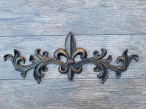 Gusseisen, Fleur de Lis, Topper, Wandplakette, Alte Welt, Toskana, Französisches Land - Bild 1 von 8
