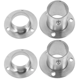 4pcs Closet Pole Socket Closet Rod Support Closet Rod Brackets - Picture 1 of 12