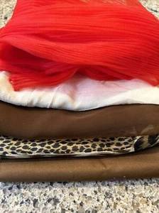 Lot Of 5 Rectangle Scarves Assorted Sizes & Colors & Fabric Content Vintage - Picture 1 of 17