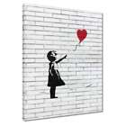 Leinwand Bild Wandbild Canvas Print Banksy Mdchen mit einem Ballon Nr. H1606_PC