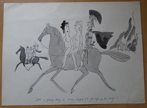 Michael ffolkes, pen & ink "It's A Funny Thing" cartoon. Punch, Private Eye etc. - Picture 1 of 2