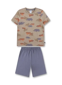Boys shorty/short pyjamas wild animals, beige-blue by Sanetta size 116-140 - Picture 1 of 1