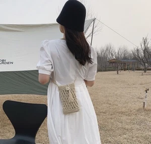  Woven Crossbody Mobile Phone Bag, Out Mobile Phone Bag, Woven  - Picture 1 of 6