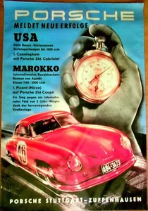Póster Porsche 356 Racing EE. UU. 1951 Briggs Cunningham Porsche 30x40 nuevo - Imagen 1 de 1