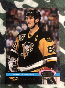1991 Topps Stadium Club Mario Lemieux Members Only Penguins Third Ross Trophy - Picture 1 of 1
