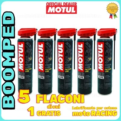 5x400ml Grasso Spray Catena Moto Stradale MOTUL Chain Lube C4 RACING ROAD 05MO19