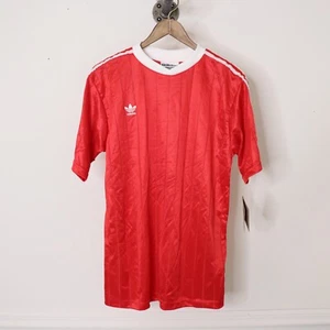 Vintage 90's Adidas Trefoil Striped Men's Soccer JERSEY Shirt Sz S NOS NEW - Picture 1 of 6