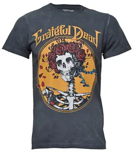 Grateful Dead T-Shirt Bertha Vintage Style Dip Dye Grey Official Best Of NEW - Picture 1 of 31