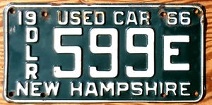 Etiqueta con número de matrícula de New Hampshire 1966 - $2,99 Inicio - Imagen 1 de 1