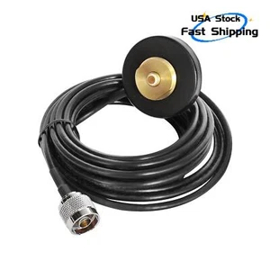 NMO Magnet Antenna Mount Base with N-J Plug 5M&RG-58 Cable for Mobile Radio - Zdjęcie 1 z 3