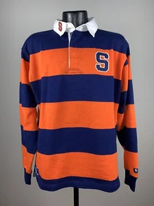 Polo uomo Donegal Bay Siracusa arancione blu navy/arancione stile rugby manica lunga XL - Foto 1 di 6