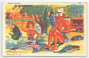 Postal Humor Formal Bellezas Marinero Pesca Ignora Niña Bonita Ray Walters - Imagen 1 de 2