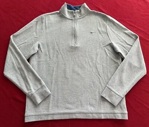 Vineyard Vines Boys XL 18 Sweater Pullover 1/4 Zip Long Sleeve Gray Preppy EUC! - Picture 1 of 13