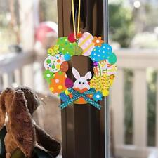Pack of 12 Easter Wreath DIY Kit, Rabbit Egg Foam Sticker Craft Easter Set I0E3