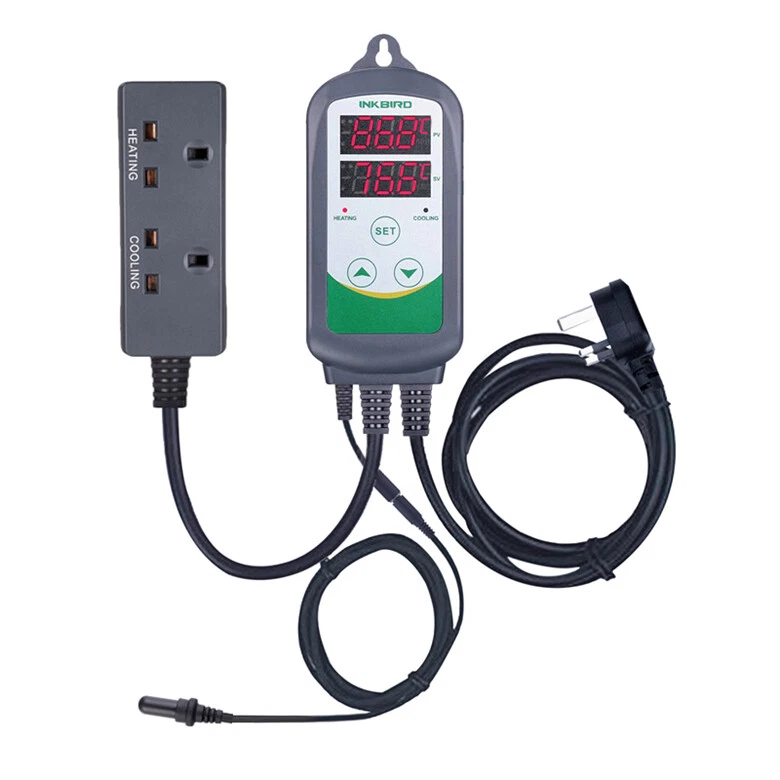 Temperature Controller Thermostat Heat Cool 308S Aquarium Fish Tank Probe Sensor - Image 1 of 4