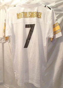Camiseta de fútbol Ben Roethlisberger Pittsburgh Steelers blanca Reebok juvenil talla XL - Imagen 1 de 3