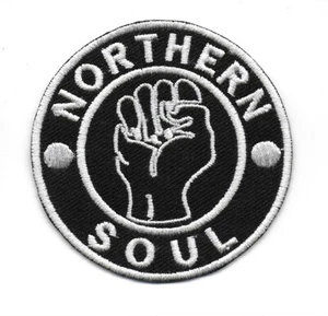 NORTHERN SOUL: Classic Fist "Keep The Faith" - Bügelbild Aufnäher Patch - Bild 1 von 4
