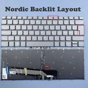 Nordic Backlit Keyboard For Lenovo IdeaPad 5 14ALC05 14ARE05 14IIL05 5-14ITL05 - Picture 1 of 3