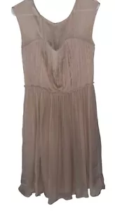 Boden Eva Women's US Size 6R Pale Pink Chiffon Bridesmaids Knee Length Dress - Picture 1 of 8