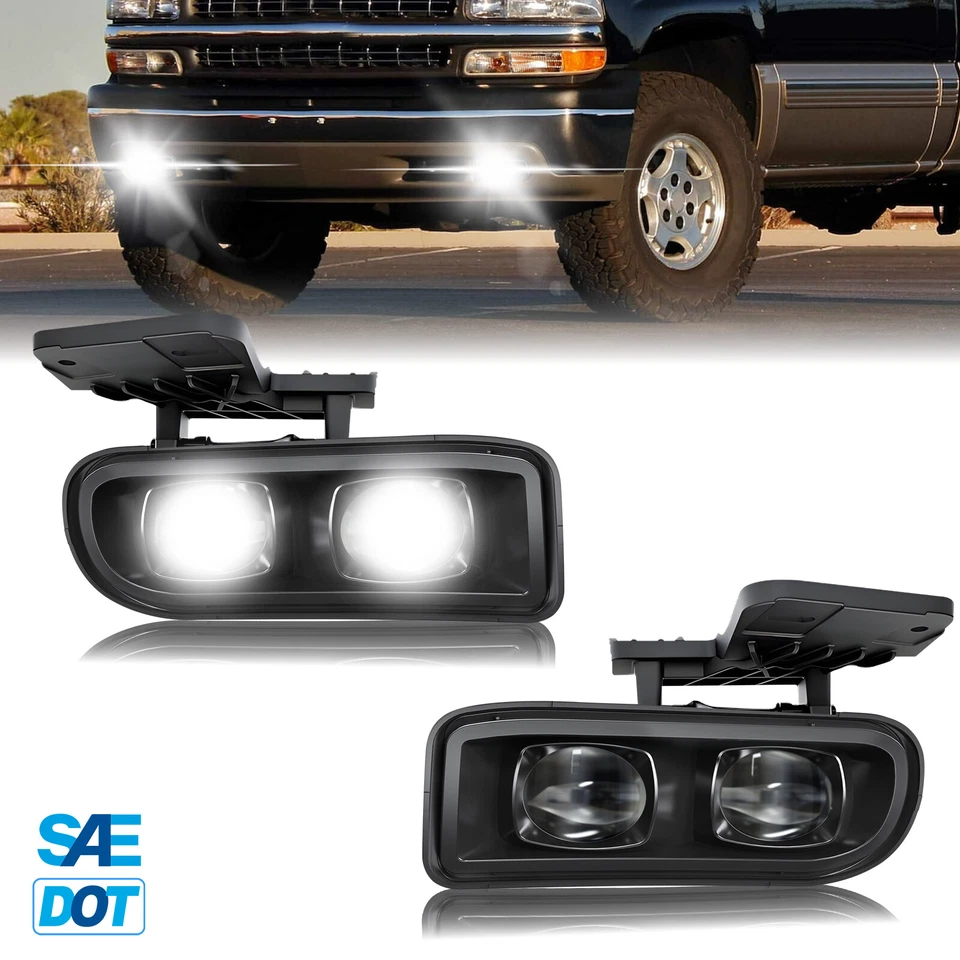 Luces antiniebla LED para Chevy Silverado 00-06 Tahoe Suburban 1999-2002 lámparas de parachoques Foto 1 de 4