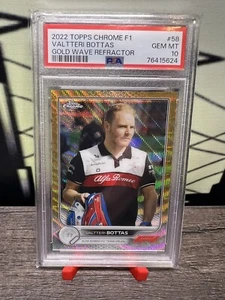 2022 Topps cromo F1 refractor onda dorada Valtteri Bottas #58/50 PSA 10 POP 2 - Imagen 1 de 2