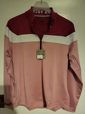 PUMA Golf Lightweight Quarter-Zip Top Long Sleeve - Womens Large - Image 1 of 4