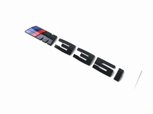 Gloss Black Style for 3 M335i Badge Rear Trunk Tailgate Emblem Decal Sticker - Picture 1 of 4