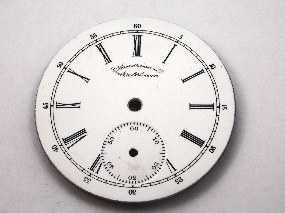Reloj American Waltham esfera para relojes de bolsillo blanco vintage 33,93 mm Foto 1 de 1
