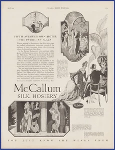 Vintage 1924 McCALLUM Silk Hosiery Lingerie Fashion Art Décor 20's Print Ad - Picture 1 of 1