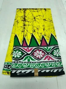 BATIK High Quality African Ankara Wax Print, 100% Cotton, Sell by 6 Yards - Picture 1 of 2