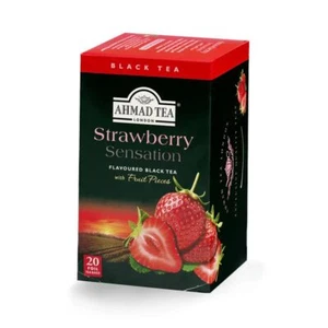 Ahmad Strawberry Sensation té negro 20 bolsas de té de papel de aluminio - Imagen 1 de 3