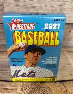 Topps Heritage MLB 2021 caja bláster sellada de fábrica - Imagen 1 de 6