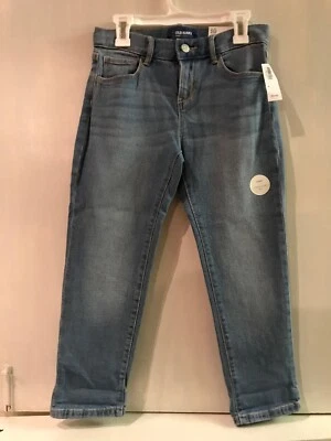 Девочек старый темно-синий узкие укороченные синие джинсы 10R регулируемая талия новый с Ярлыками - Изображение 1 из 4