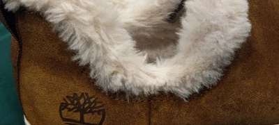 Timberland Skyla Bay Slip-On Shoe Sz 9 Suede Faux Fur Lined Slippers Tan Comfort - Image 1 of 4