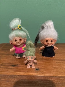 3er Set Vintage Troll Puppen aus den 60er Jahren - Bild 1 von 7
