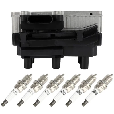 For 1999-2001 Volkswagen Golf Jetta 2.8L V6 Ignition Coil & 6pcs Spark Plugs - Image 1 of 4