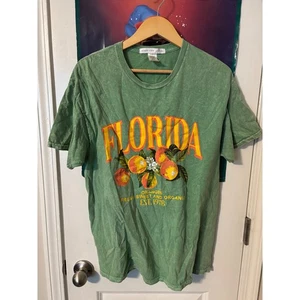 Altar'd State Florida Oranges Graphic T-Shirt Green Mens M/L - Picture 1 of 6
