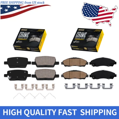 Pastillas de freno de disco de cerámica delanteras y traseras aptas para Chevrolet Traverse GMC Acadia Foto 1 de 4