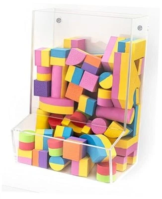 Hanging Acrylic Toy Dispensers () - Playroom Storage Acrylic Bin Single Divided - Image 1 of 4
