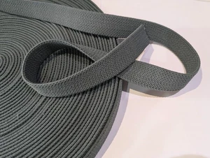 ROLLO COMPLETO 23mtrs fuerte elástico VINTAGE correas grises 27mm ancho - Imagen 1 de 4