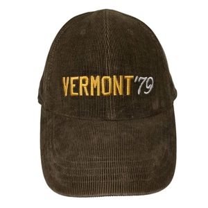Vermont '79 Fitted Baseball Cap Brown XL Embroidered Corduroy Flexseam Old Navy - Picture 1 of 10