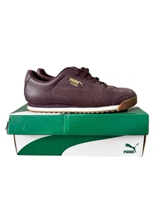 Puma Roma Originals Burgundy Gum Men’s Trainers Uk 11 TerracesCasuals - Picture 1 of 7