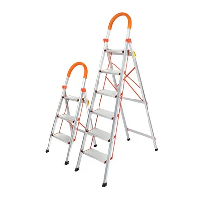 Traderight Folding Step Ladder 3/4/5/6 Aluminium Portable Non Slip Multipurpose - image 1 of 4
