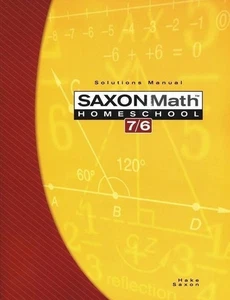 Saxon Math 7/6 Homeschool Solutions Manual (Paperback) Publishers 2004 - New - Picture 1 of 1