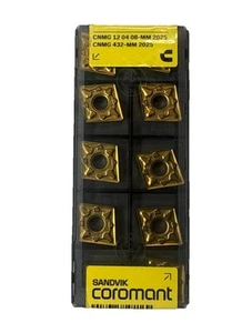 10 SANDVIK CNMG 12 04 08-MM 2025 CN 432-MM 2025 Inserto de taladro de perforación de carburo - Imagen 1 de 2